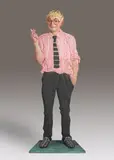 David Hockney by Joseph Hector Yvon Fafard, 1994, bronze sculpture with patina and paint, sold Jun 2022