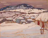 March, Baie St. Paul by A. Y. Jackson, oil on board, sold Jun 2022