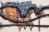 Sans titre by Jean Paul Riopelle, 1968, pastel on paper, sold Nov 2022