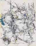 Sans titre by Jean Paul Riopelle, 1964, mixed media on paper, sold Nov 2022