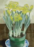 Daffodils by Bruno Joseph Bobak, oil on canvas board, sold Nov 2022