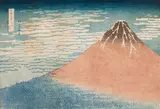 Fine Wind, Clear Weather, also known as Red Fuji by Katsushika Hokusai, woodblock print on paper, sold Oct 2022