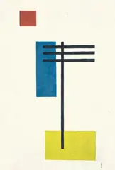 Komposition by Lajos Ebneth, Um 1970, Öl über Bleistift auf Leinwand, sold Jun 2009