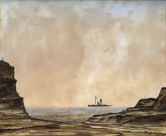 Kriegsschiff by Franz Radziwill, 1937, Aquarell auf Papier, sold May 2008