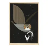 Pfwhoooooooooo! by Charley Harper, Serigraph in colors, sold Mar 2025