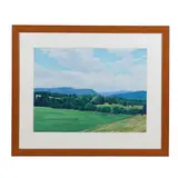 Tranquil Landscape with Hay Bales by Mildred K Newsome, Pastel on paper, sold Mar 2025