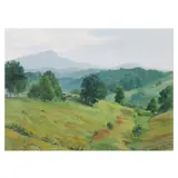 Nelson's, Stokes County by Rebecca Fagg, Oil on paper, sold Mar 2025