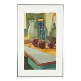 Still Life with Pomegranates by Linda Tavernise, Oil on paper, sold Mar 2025
