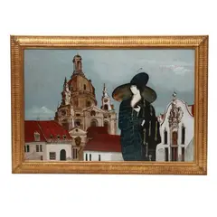 Monumental Painting of a Woman in Dresden by Stephen White, Oil on panel, sold Mar 2025
