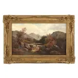On the Wnion, Dolgellau, North Wales by Walter Ellis, Oil on canvas, sold Mar 2025