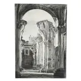 View of Roman Ruins by Philip Moose, Wash and watercolor over chalk, sold Mar 2025