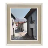 Village Street Scene by H. Sopeña, Oil on canvas, sold Mar 2025