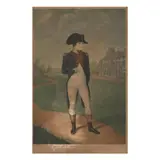 Napoleon at Malmaison by William Satchwell Leney, Hand-colored engraving, sold Mar 2025