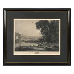 Roman Edifices in Ruins by William Woollett, Etching and engraving, sold Mar 2025