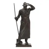 Bronze Model of an Ironworker by Gerhard Janensch, Patinated bronze, sold Mar 2025