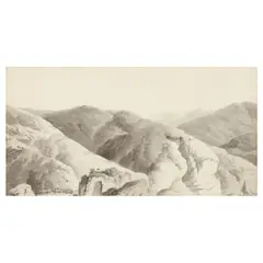 Lava by William Daniell, Pencil and grey wash on laid paper, sold Mar 2025