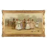 The Promenade by Frederik Hendrik Kaemmerer, Oil on canvas (lined), sold Mar 2025
