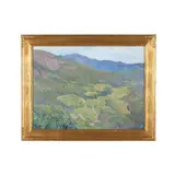 Horse Cove from Sunset Mountain, near Highlands, North Carolina by Hattie Saussy, Oil on artist board, sold Mar 2025