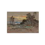 Landscape at Sunset by Elliott Daingerfield, Pastel on paper, sold Mar 2025