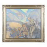Tradition by Homer E. Ellertson, Oil on canvas (lined) signed at lower right, sold Mar 2025