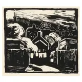 North Raleigh by James McLean, Linocut on paper, sold Mar 2025