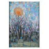 Winter's Trees by John Urbain, Gouache on paper, sold Mar 2025