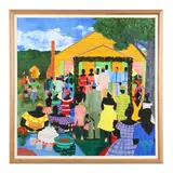 The Wedding by Jonathan Green, Oil on Masonite, sold Mar 2025