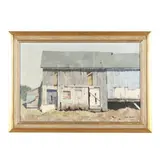 Aged and Weathered by Paul Sample, Oil on canvas, sold Mar 2025