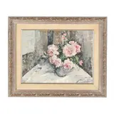 Old Roses by Isabelle Hollister Tuttle, Oil on canvas, sold Mar 2025