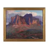 Superstition Mountain by Carl Redin, Oil on canvas, sold Mar 2025