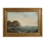 Rocky Coastline by George Douglas Brewerton, Pastel on paper, sold Mar 2025