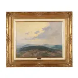 Landscape Under a Cloudy Sky by Armando García Núñez, Oil on canvas, sold Mar 2025