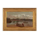 The Boaters by William Preston Phelps, Oil on canvas (wax lined), sold Mar 2025