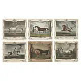 Set of Six Equestrian Prints by Richard Houston, Each a hand-colored engraving and mezzotint, sold Feb 2025