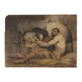 Illustration from Sterne's Sentimental Journey by George Shepherd, Watercolor and pencil on paper, sold Feb 2025