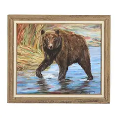 Brown Bear by Jane Young, Oil on canvas, sold Feb 2025