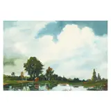 Tranquil Landscape by Chester Bratten, Watercolor on paper, sold Feb 2025
