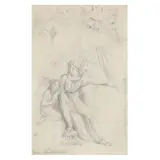 From Anacreon's Odes by Theodor M. Von Holst, Graphite on paper, sold Feb 2025