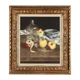 Still Life with Apples by Ludwig Platzöder, Oil on masonite, sold Feb 2025