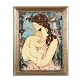 Mother and Child by Jacques Boeri, Oil on canvas, sold Feb 2025