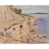 Am Strand by Erich Heckel, 1927, watercolor, sold Nov 2022