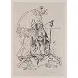 Blatt aus der Serie 'Les Songes drolatiques de Pantagruel by Salvador Dalí, 1973, lithograph, sold Nov 2022