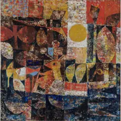 Garten Eden by Ota Janeček, 1960, oil on paper, sold Nov 2022