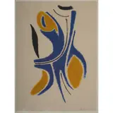 Ohne Titel (2 abstrakte Kompositionen) by Heinrich Maria Davringhausen, 1956, gouache, sold Jun 2022