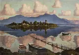 Die Fraueninsel im Chiemsee by Gottfried Niemann, 1934, oil on canvas, sold Jun 2022