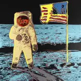 Moonwalk (Yellow & Pink) by Andy Warhol, 1987, color screenprint, sold Jun 2022