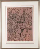 Café de Flore by Jörg Immendorff, 1992, linocut, sold Jun 2022
