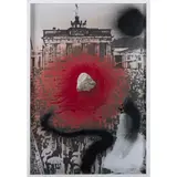 Berlin 9.11.1989, Brandenburger Tor/ Wer ohne Sünde ist, erhebe den ersten Stein by Wolf Vostell, 1990, pencil, sold Jun 2022