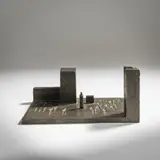 Skulptur 'Bühnenbild', ca by Joachim Berthold, 1970, bronze, sold Dec 2021