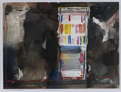 Erleuchteter Laden by Oskar Koller, 1999, watercolor, sold Dec 2021